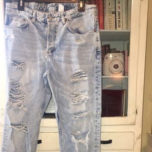 Distressed jeans